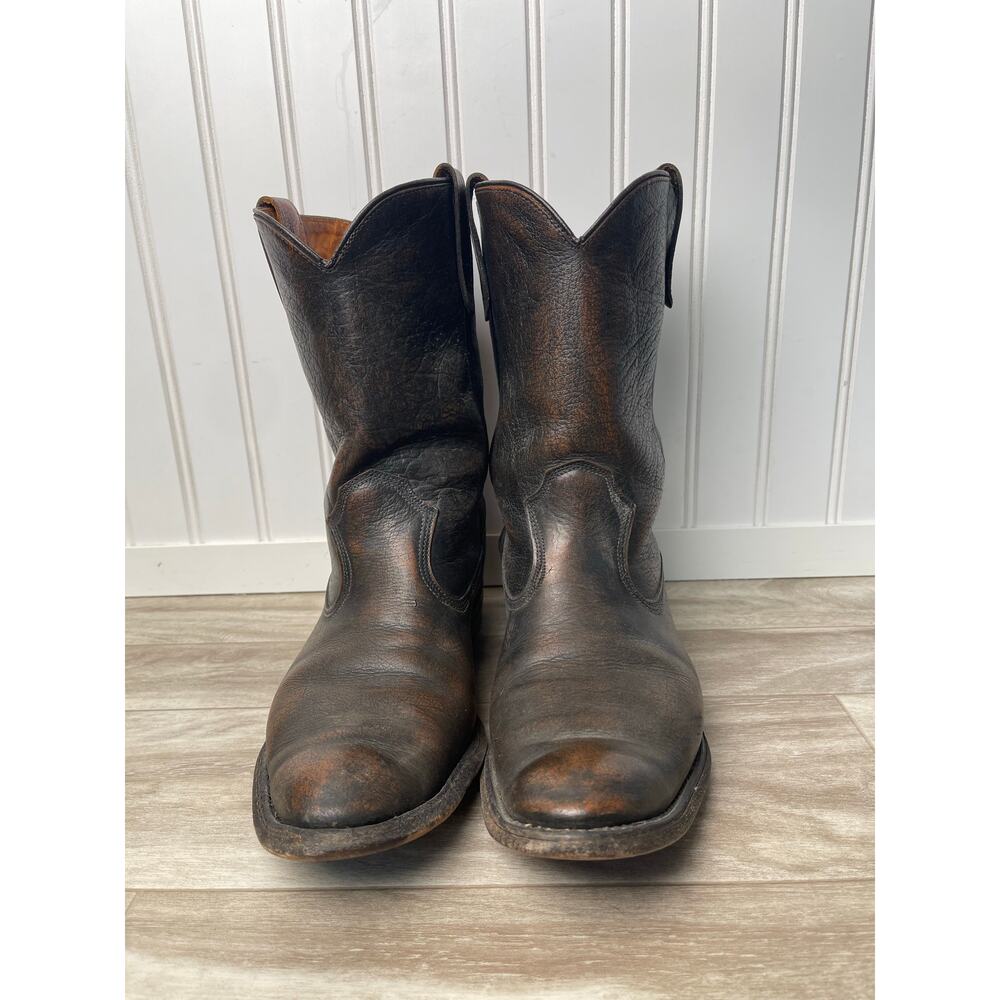 BF Goodrich Vintage Roper Boots Steerhide 660 Combination Last Size 8 USA Brown